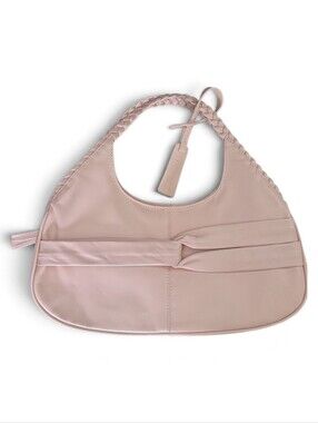 Taurus Blush Pink Leather Mini Shoulder Bag Braided Handle